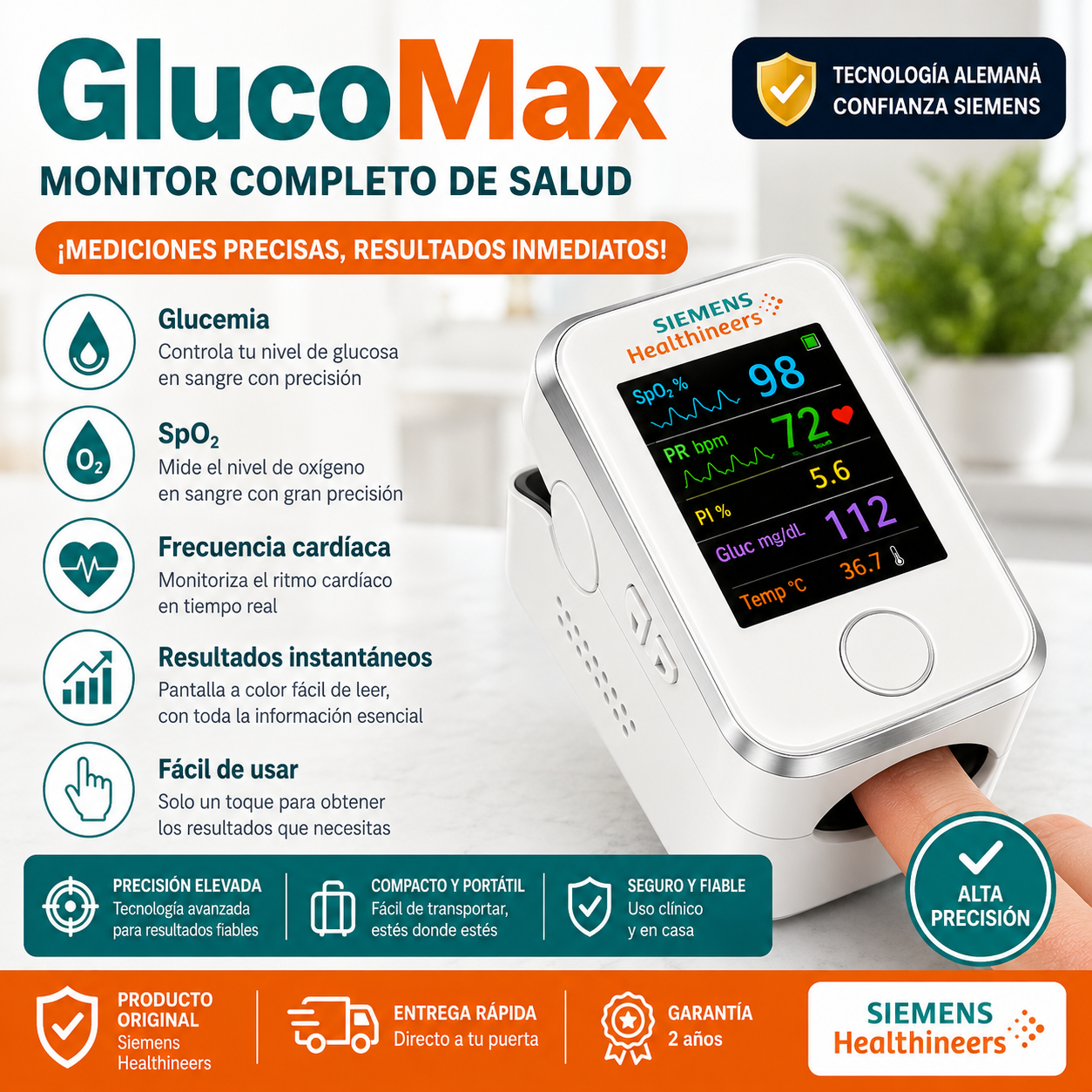 Monitor de glucemia sin pinchazos: rápido, sencillo y preciso